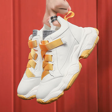 Thick bottom round-top canvas sneakers